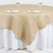 90x90" Natural Brown BURLAP SQUARE TABLE OVERLAY Wedding Party Tradeshow Linens